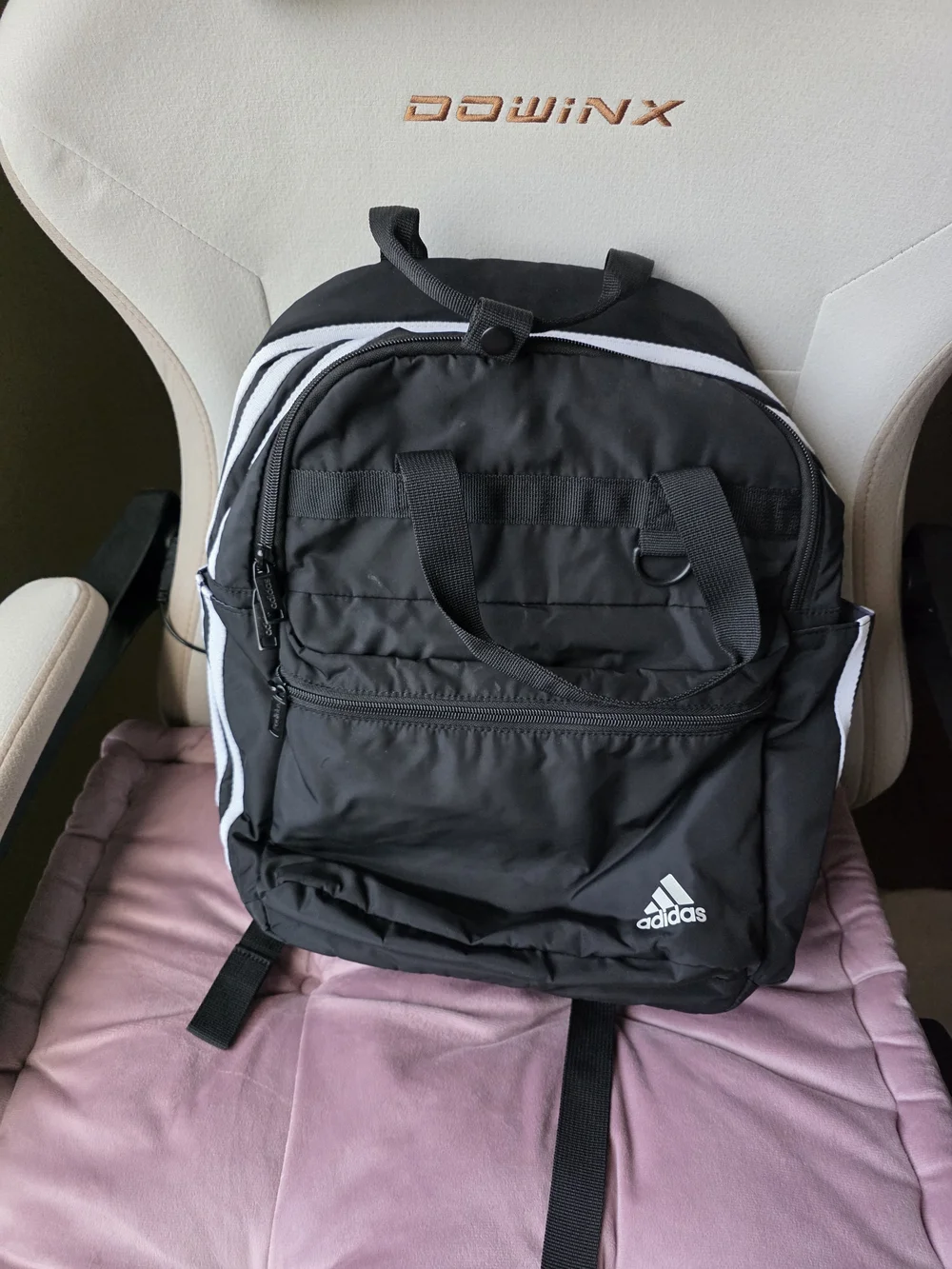 Adidas Black Men’s Backpack with White Accents